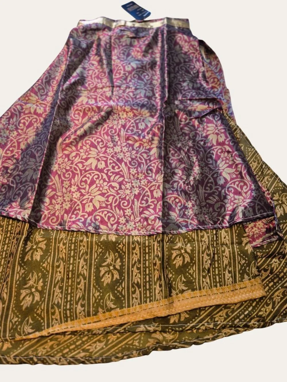 Convertible Boho Wrap Skirt Dress – Multi-Wear Vacation Style Purple/Green